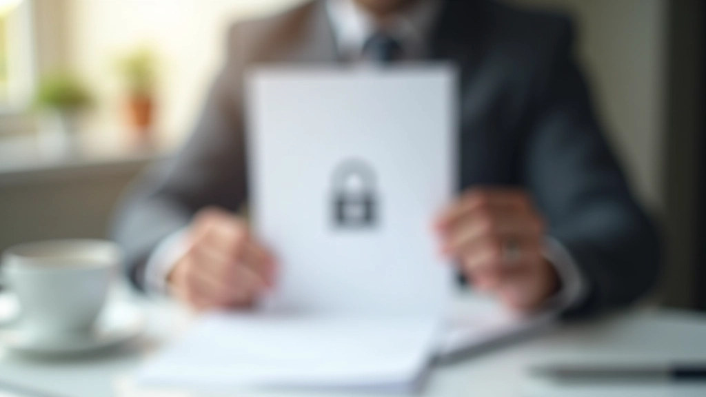 Mão sobre documento com dados pessoais protegidos por cadeado de privacidade